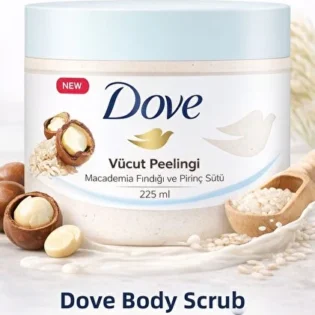 Dove Body Peeling Macademia Nuts & Rice Milk 225 ml