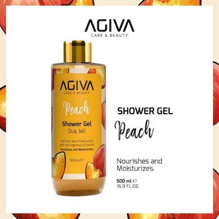 Agiva Soin & Beauté Gel douche Pêche 500 ml