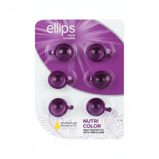 Vitamines capillaires Ellips Nutri Color pour cheveux colorés, blister de 6